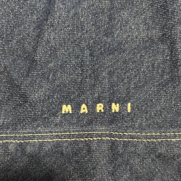 Marni Indigo A-Line Denim Skirt - Picture 2 of 4